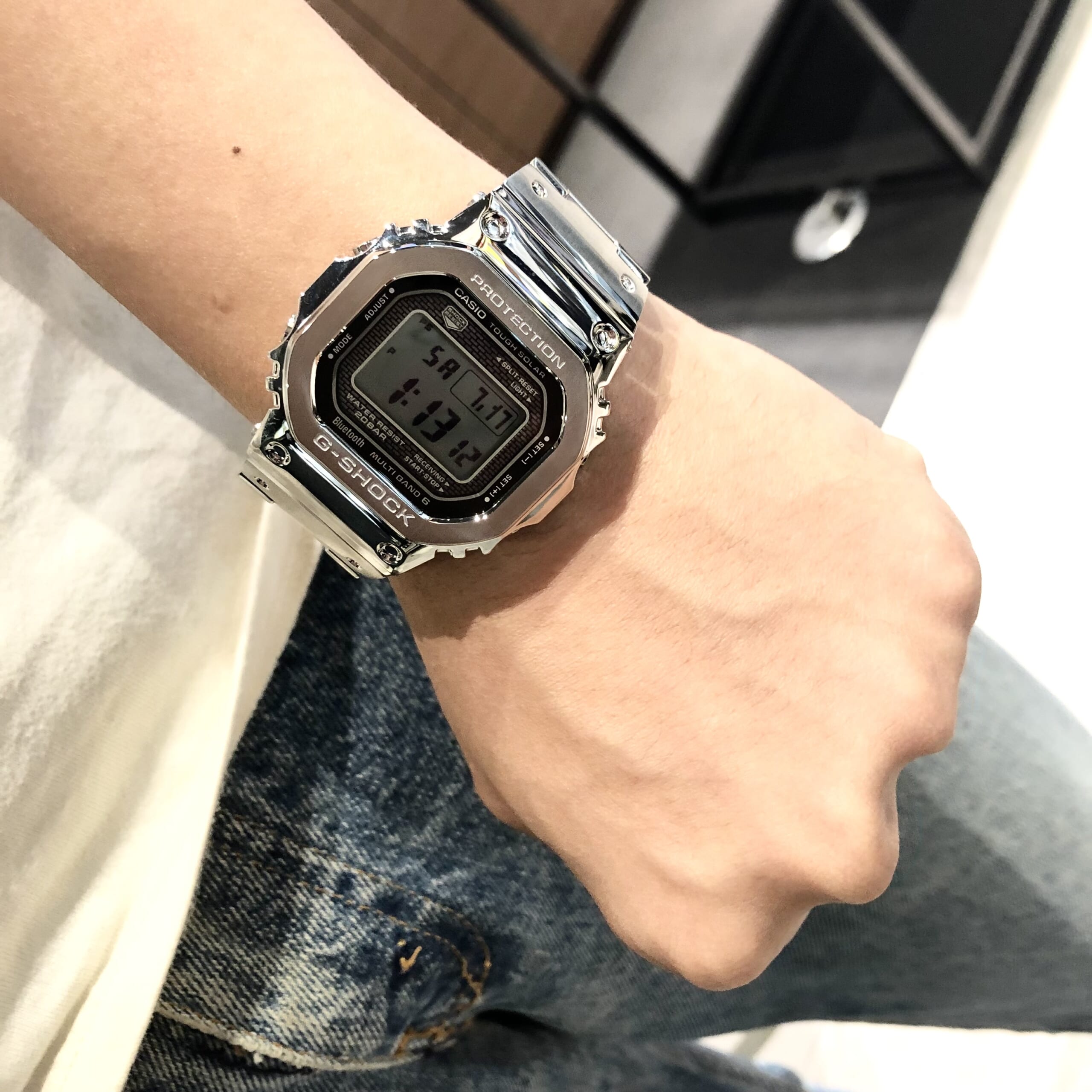 新品未開封 G-SHOCK GMW-B5000D-1JF フルメタル シルバー