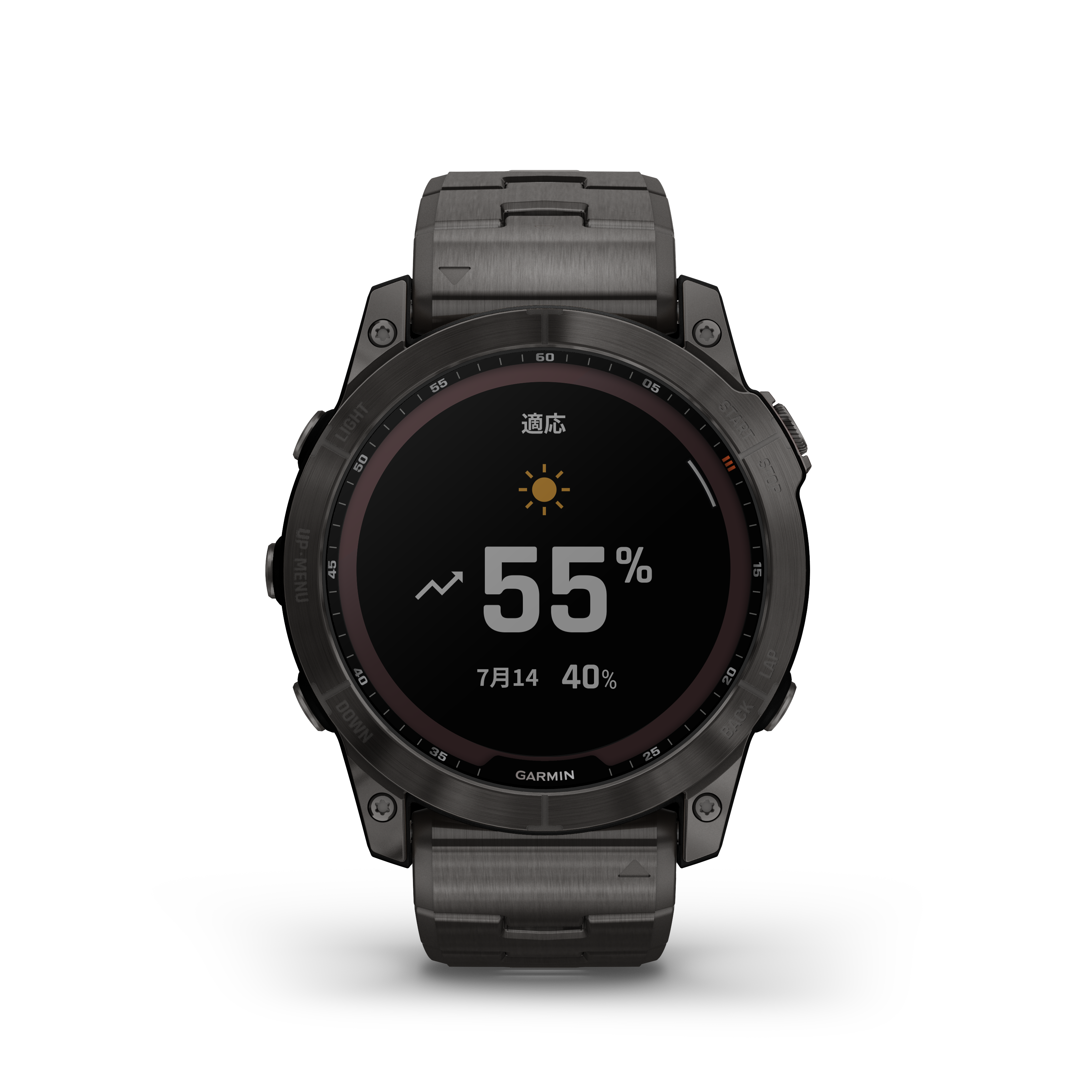 fēnix 7X Sapphire Dual Power Ti Carbon Gray DLC / Carbon Gray DLC Vented Titanium Band