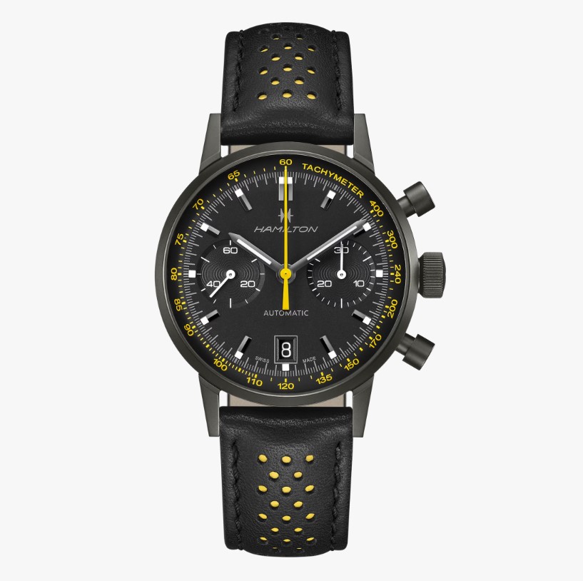 INTRA-MATIC AUTO CHRONO BLACKPVD イエロー