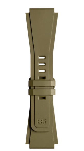 BR 03 (⌀ 41 MM) カーキ ラバー製ストラップ