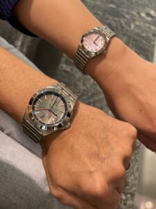 T様ご夫妻にペアで「ブライトリング クロノマット」をお選び頂きました。の画像